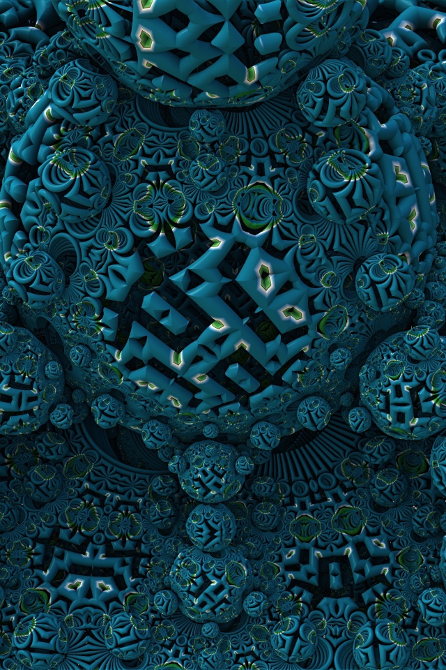 Геометрические фрактальные фигуры в необычном рисунке