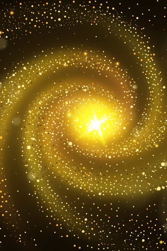 Золотая бесконечность с яркой звездой