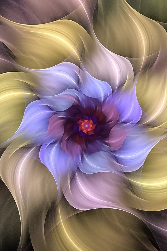 Многоярусный разноцветный цветок 