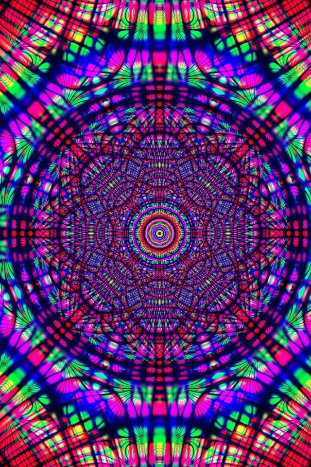 Разноцветный узор калейдоскопа 