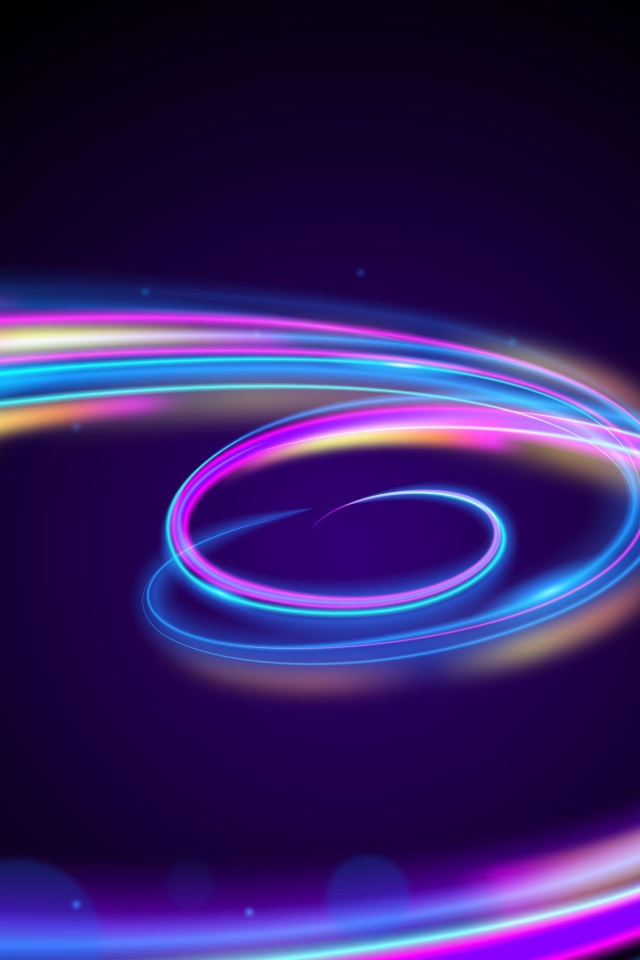 Разноцветные линии на черном фоне 