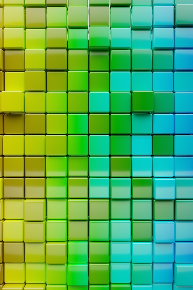 Разноцветные квадраты 3д графика