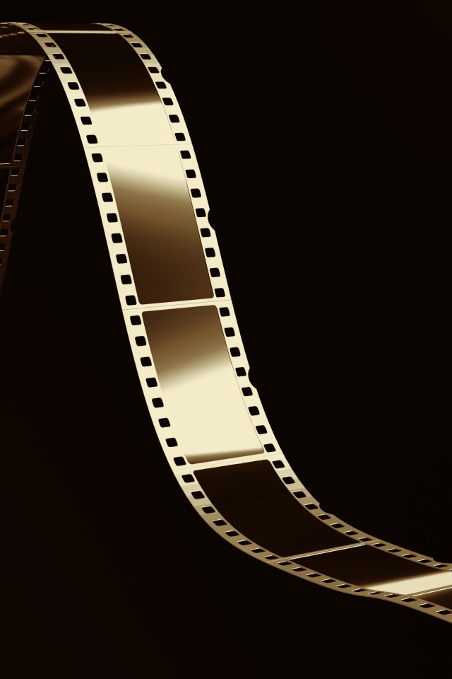 Старая пленка на черном фоне 3д