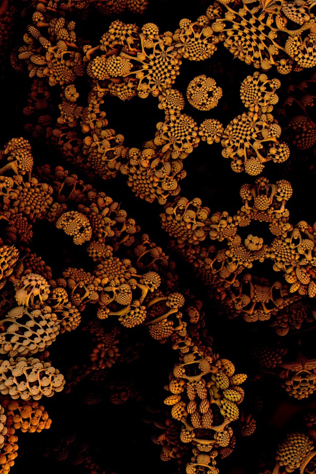 Необычный коричневый фрактальный рисунок