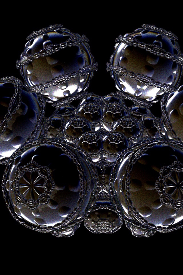 Необычный дизайнерский цветок на черном фоне, фрактал