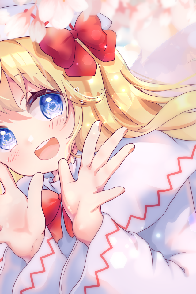 Девушка с большими голубыми глазами аниме Тохо