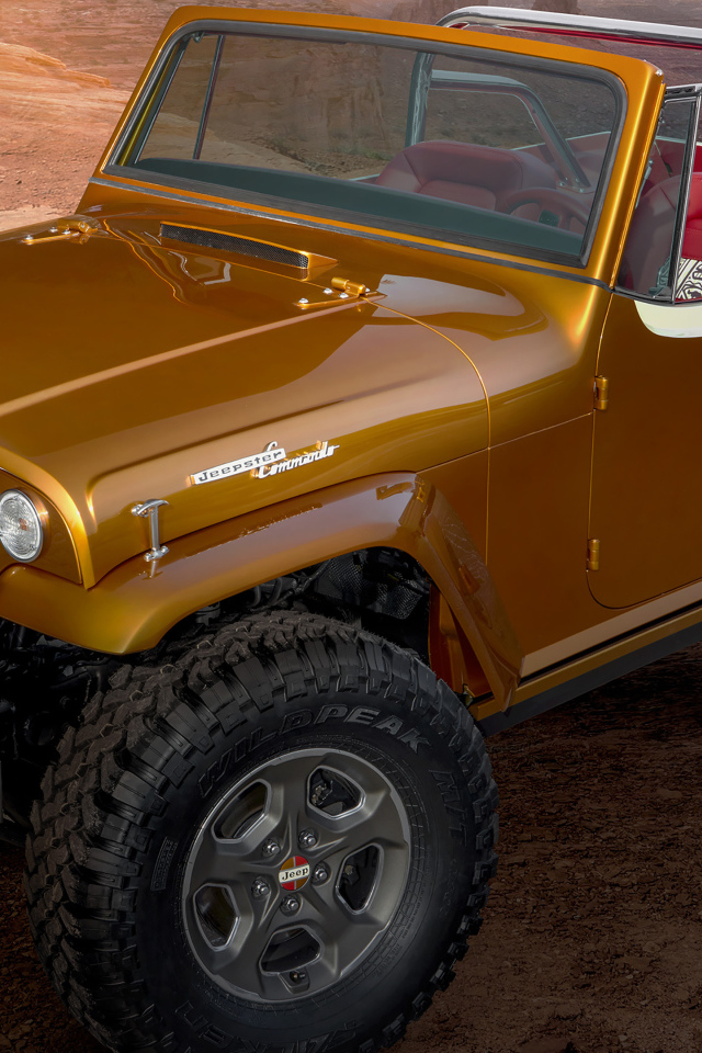 Оранжевый Jeepster Beach 2021 года 3д модель