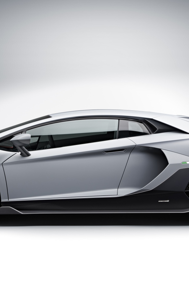 2021 Lamborghini Aventador LP 780-4 Ultimate Silver Side View