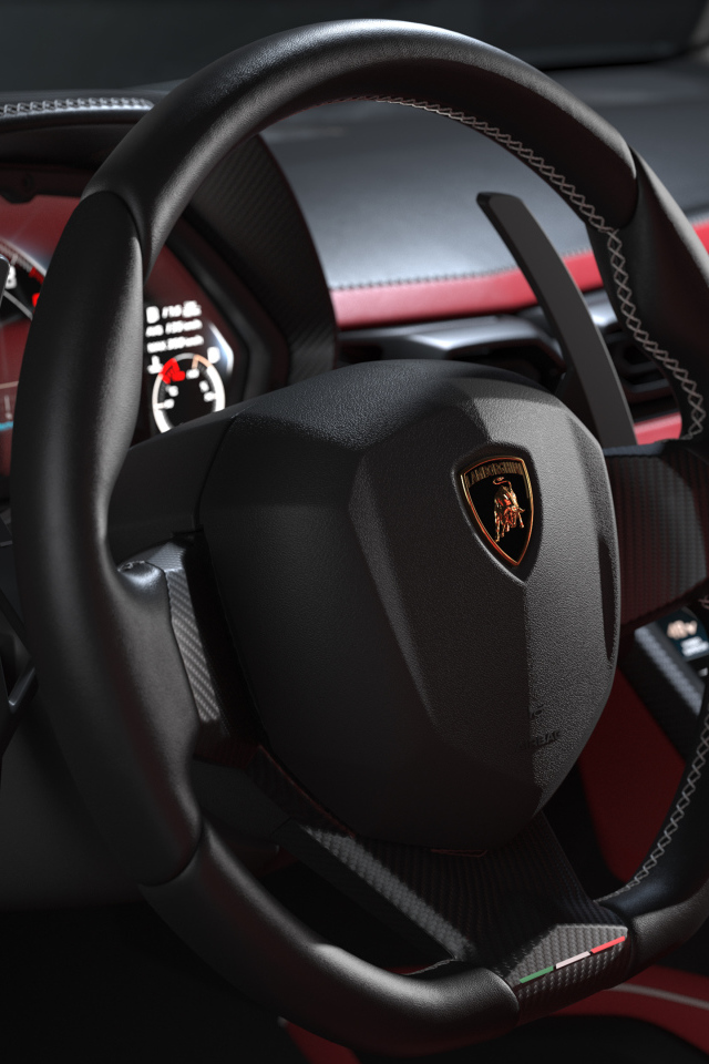 Кожаный салон автомобиля Lamborghini Countach LPI 800-4, 2022 года