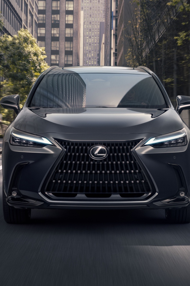 Автомобиль Lexus NX 400h 2021 года вид спереди