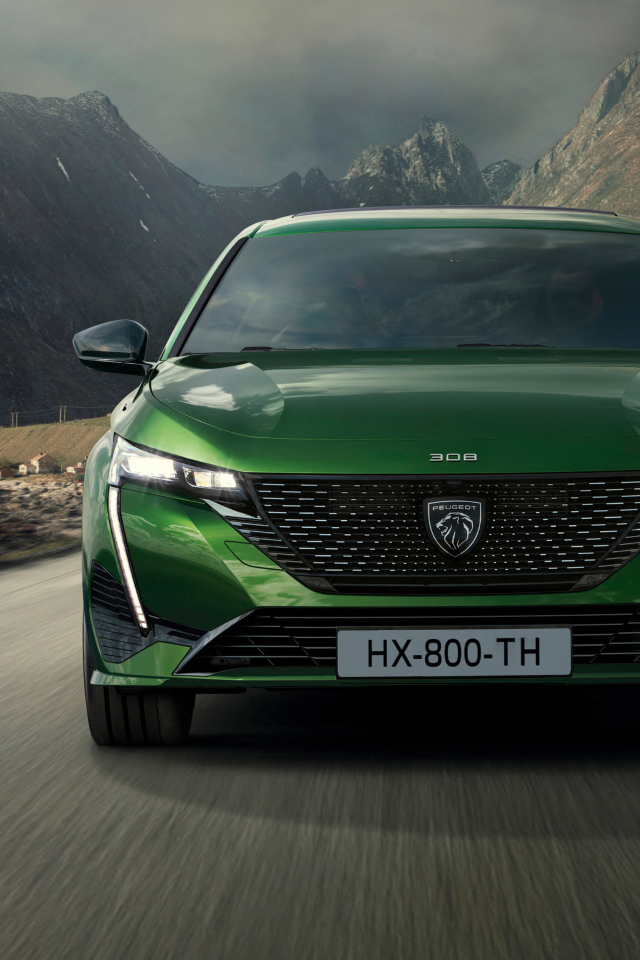 Автомобиль Peugeot 308 в горах