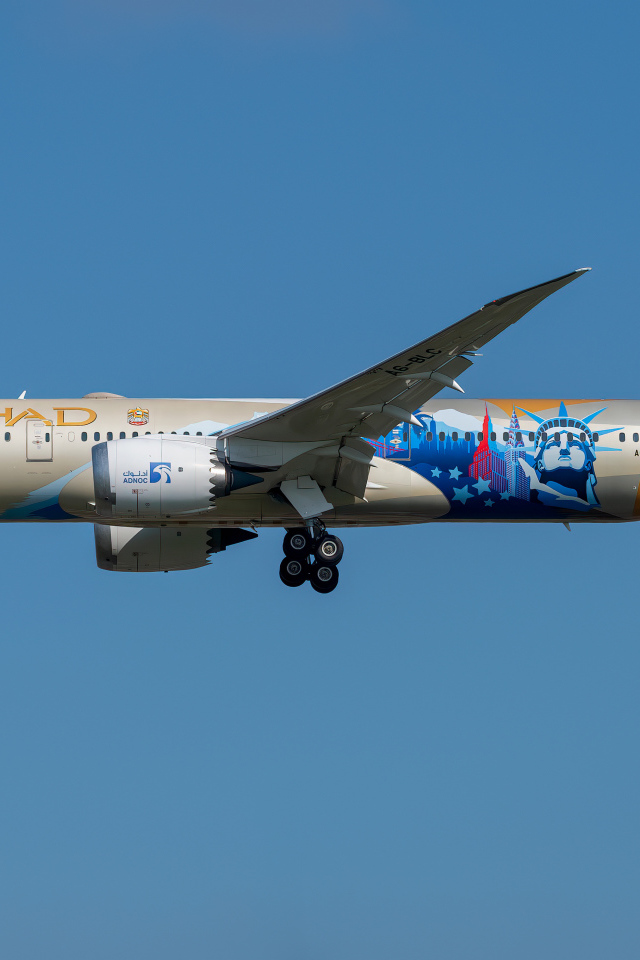 Пассажирский Boeing 787-9 авиакомпании Etihad Airways