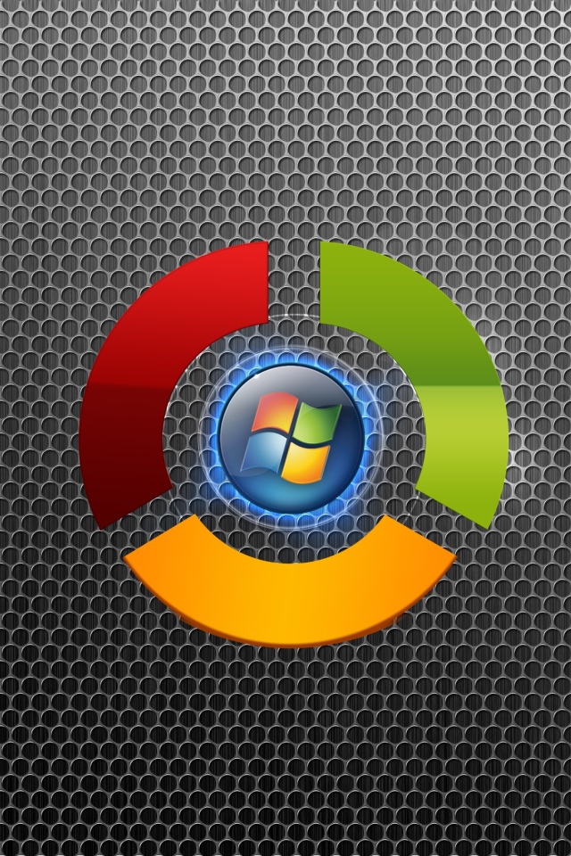 Значок windows 7 на сером фоне