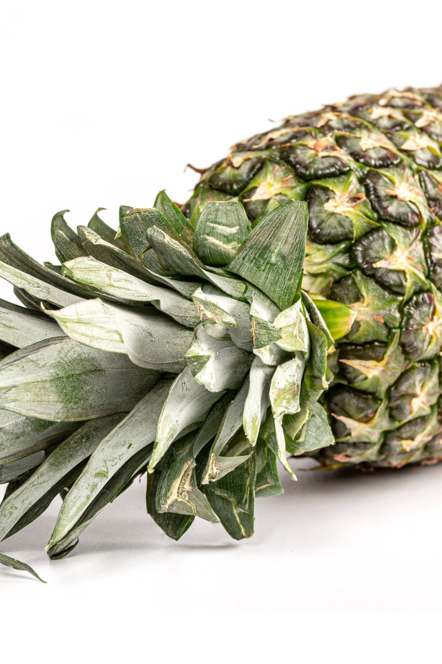 Большой ананас на белом фоне