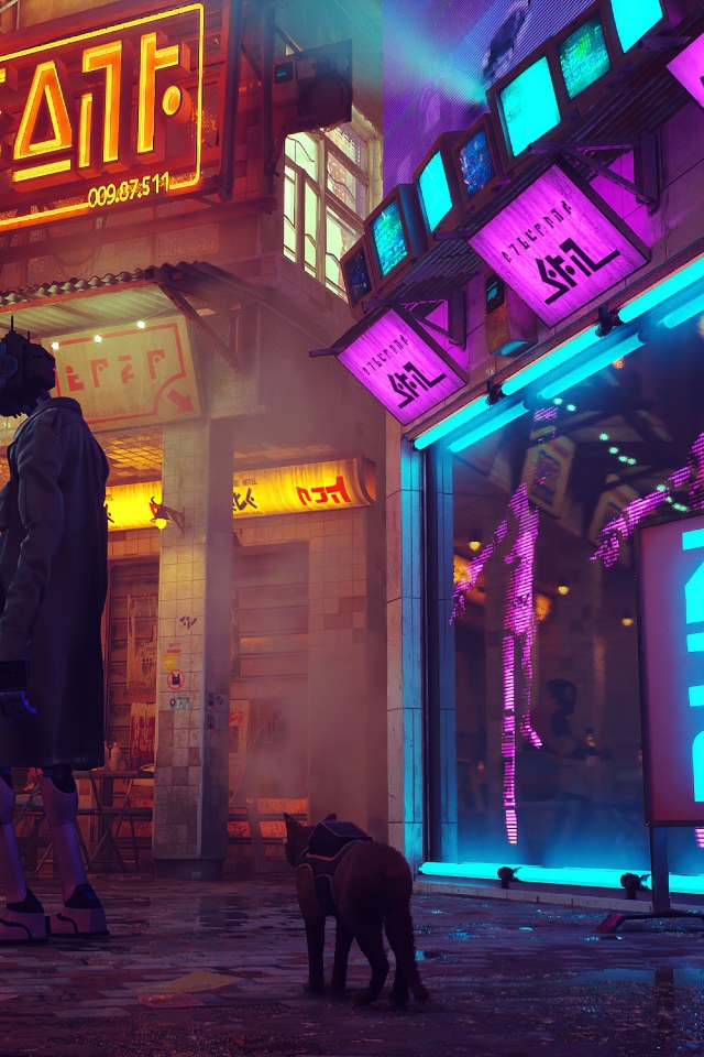 Кадр компьютерной игры Stray, 2021