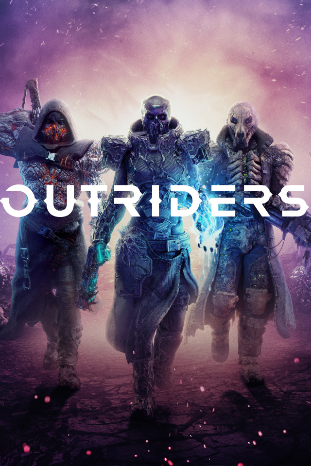 Постер игры в стиле лут-шутер  Outriders для PlayStation