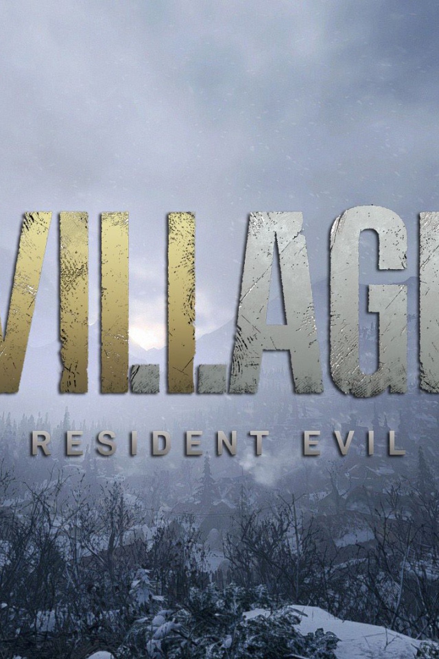 Постер новой игры в стиле хоррор  Resident Evil Village, 2021