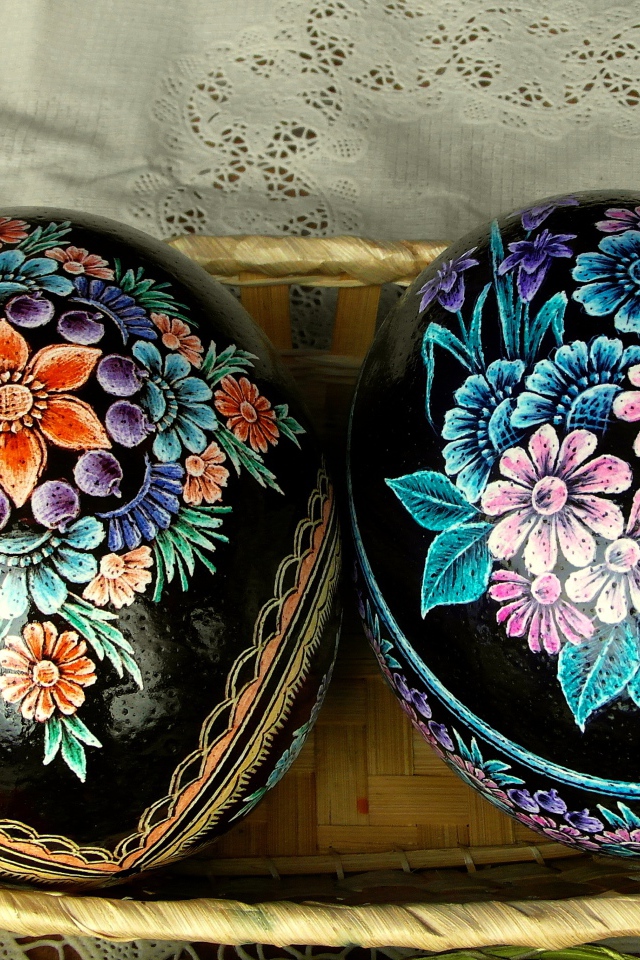 Яйца с красочным цветочным рисунком на Пасху 2021