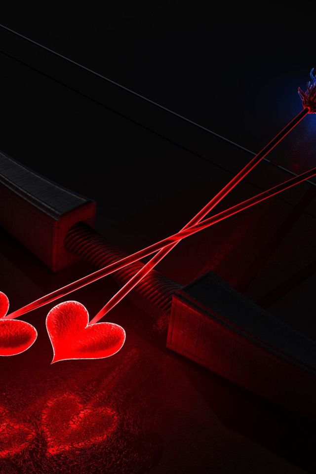 Лук и стрелы амура для влюбленных