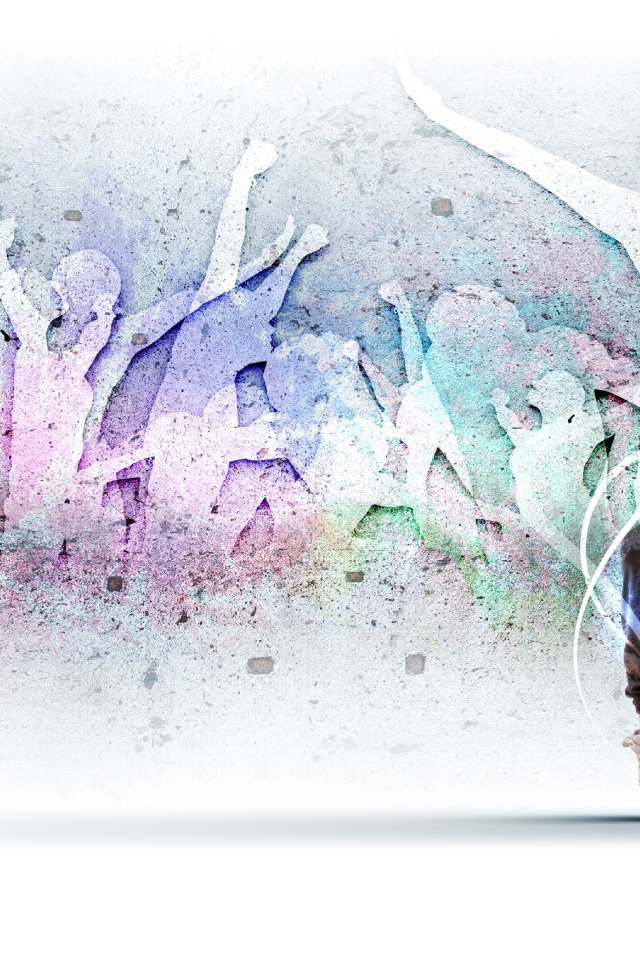 Парень танцор на фоне стены 