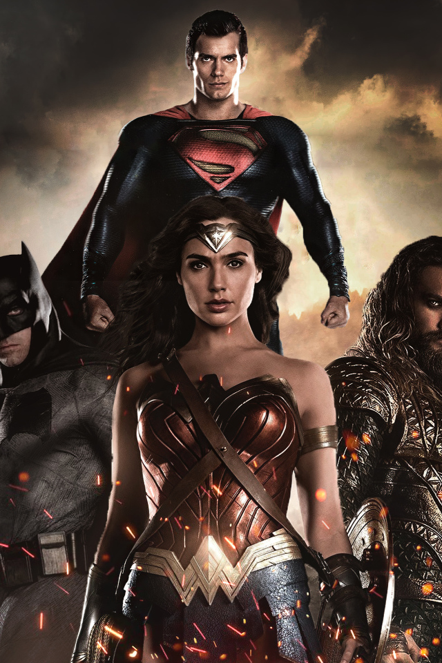 Крутой супергеройский постер фильма  Лига справедливости Зака Снайдера, 2021