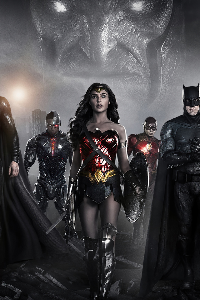 Постер с главными героями фильма   Лига справедливости Зака Снайдера, 2021