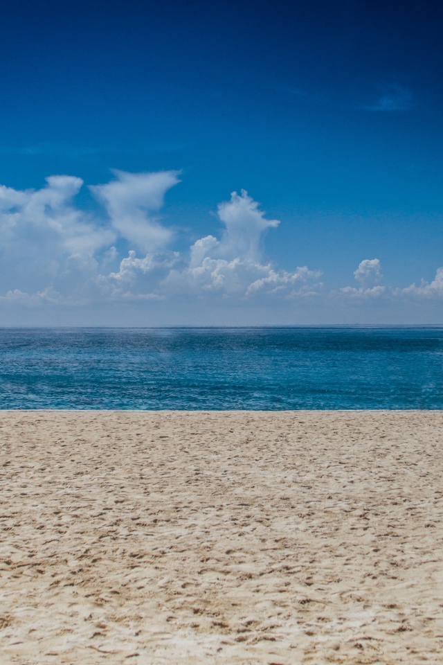 Следы на мокром песке у моря 