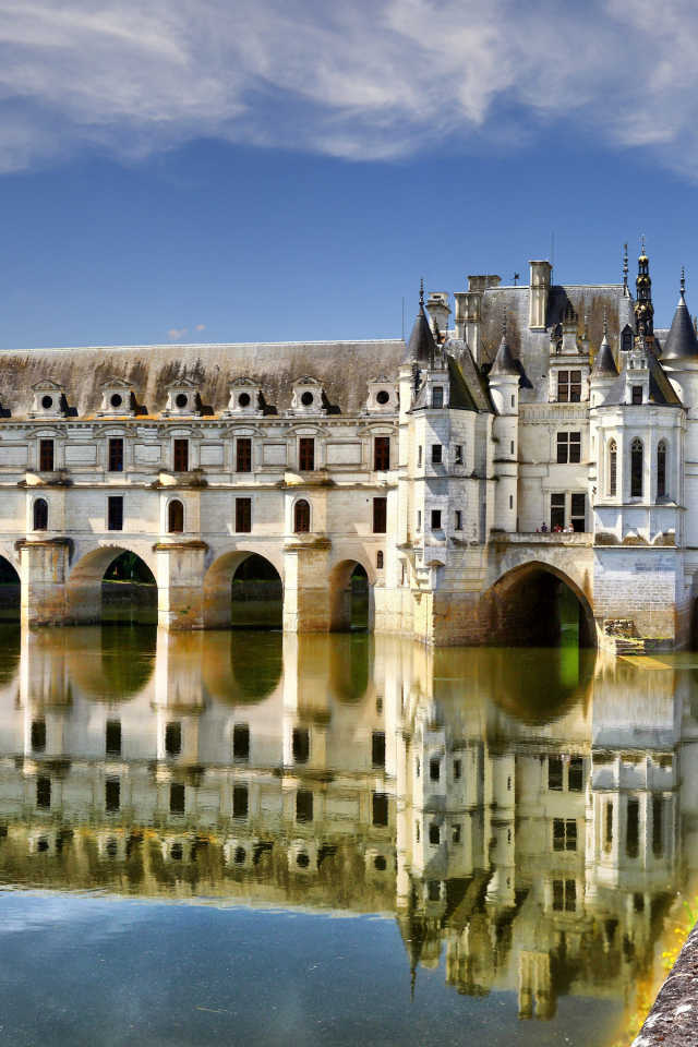 Beautiful old castle Chenonceau, France
