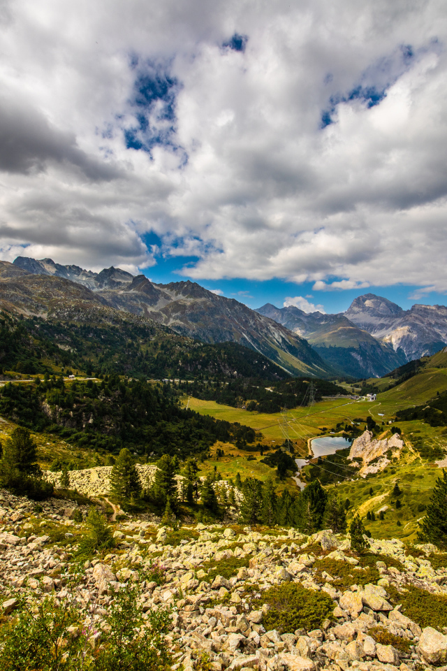 Перевал Альбула, Альпы. Швейцария