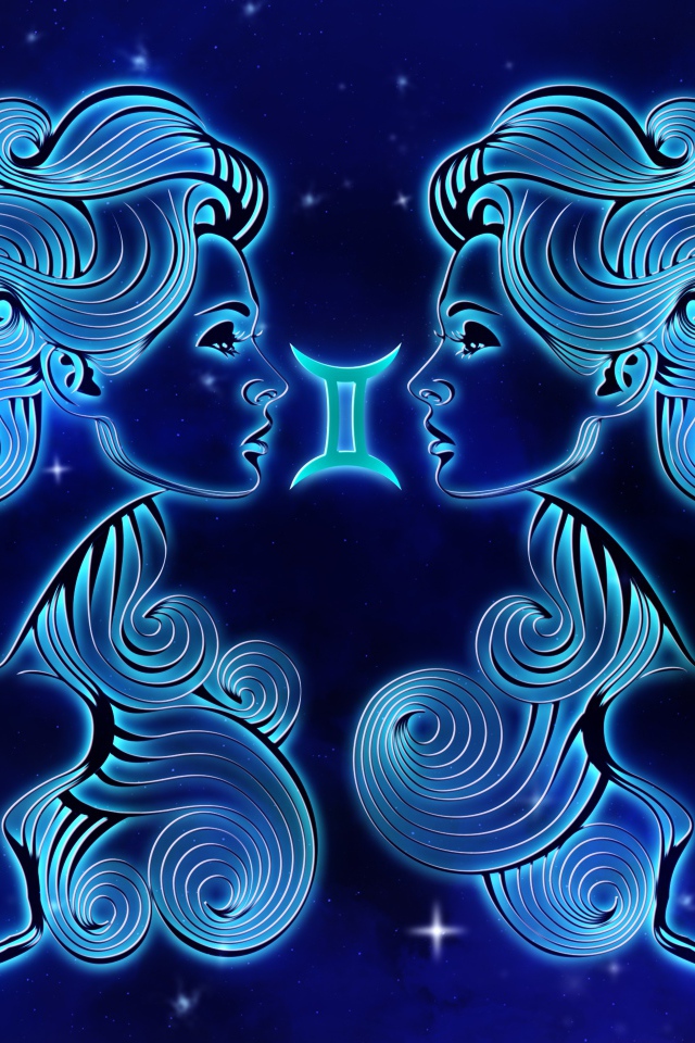 Красивый зодиакальный знак близнецы