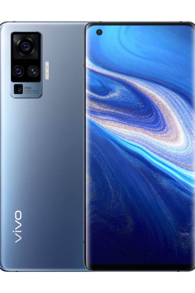 Смартфон Vivo X60 на белом фоне