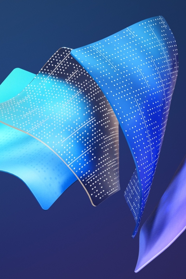 Рисунок 3д для  Windows 11 на синем фоне