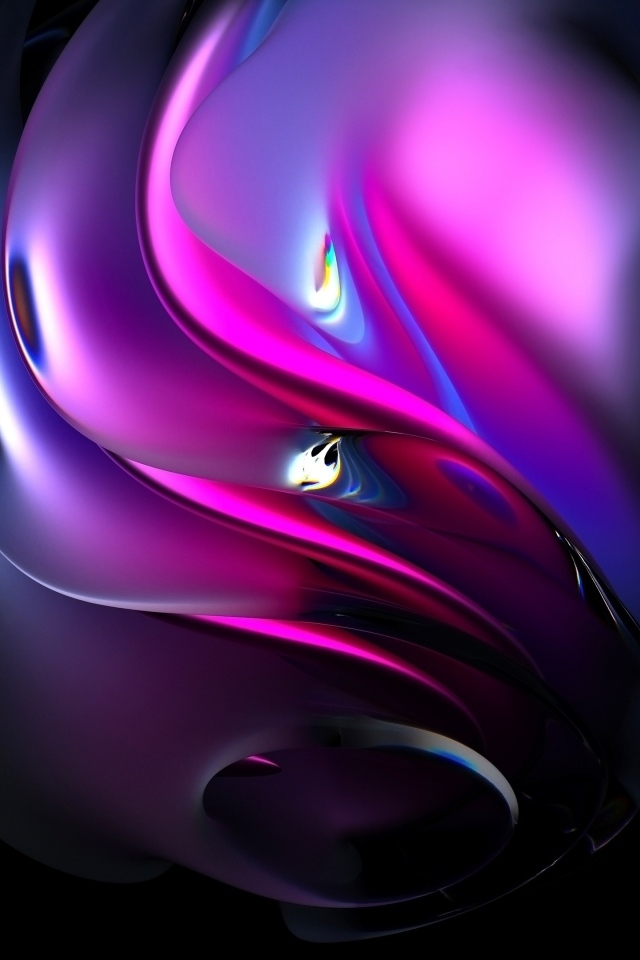 Абстрактный металлический шар на черном фоне