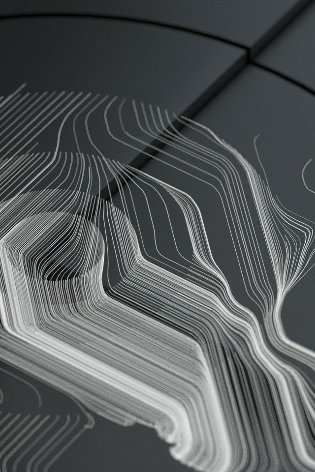 Абстрактные белые линии на сером фоне