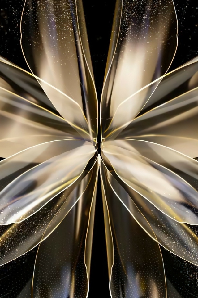 Красивый абстрактный цветок на черном фоне