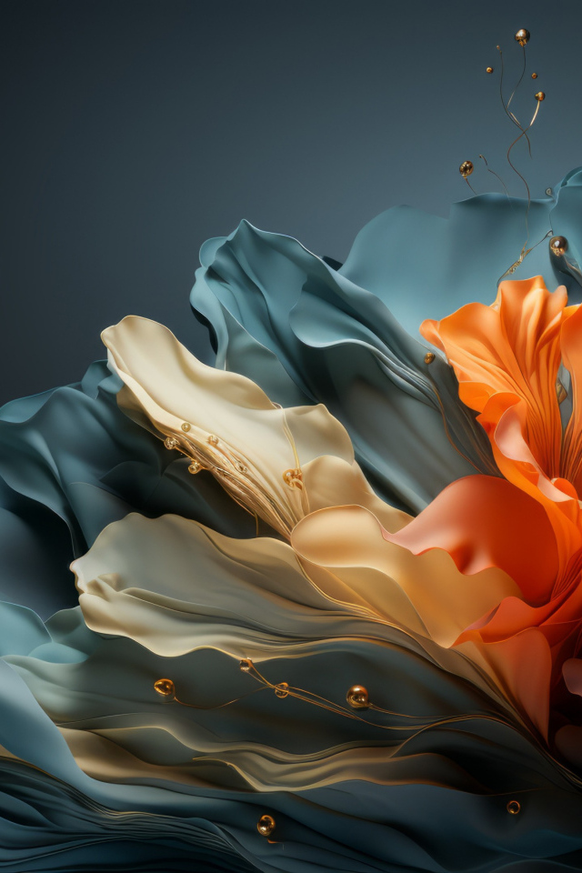 Красивый волнистый абстрактный цветок