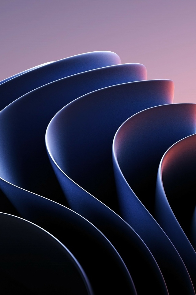 Черные абстрактные волны на розовом фоне