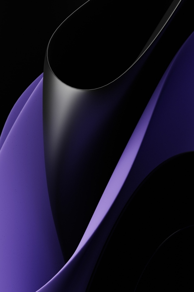 Черные и фиолетовые абстрактные волны на черном фоне