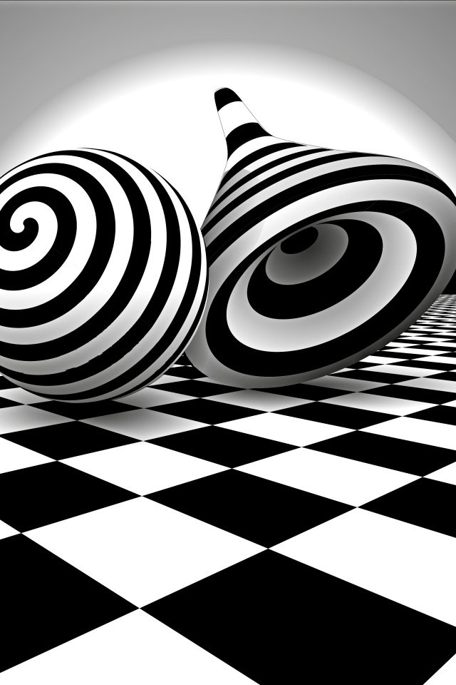 Черно-белые фигуры оптической иллюзии