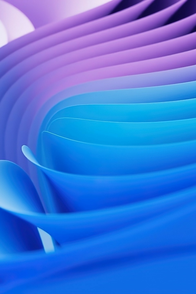 Голубые и сиреневые абстрактные волны