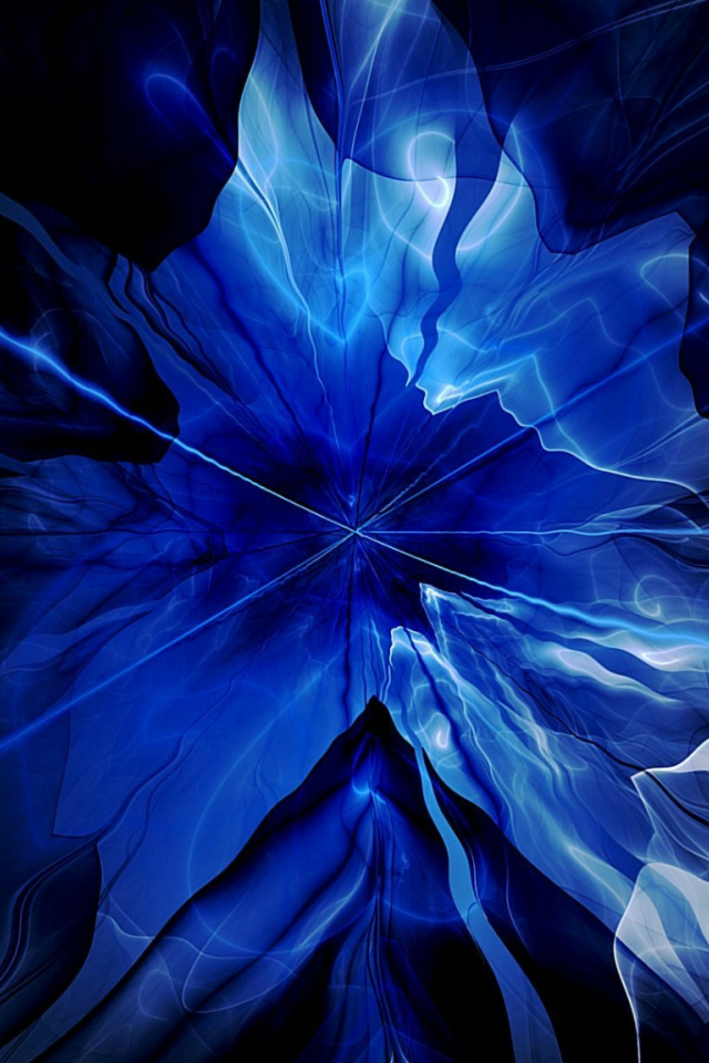 Голубой необычный абстрактный узор