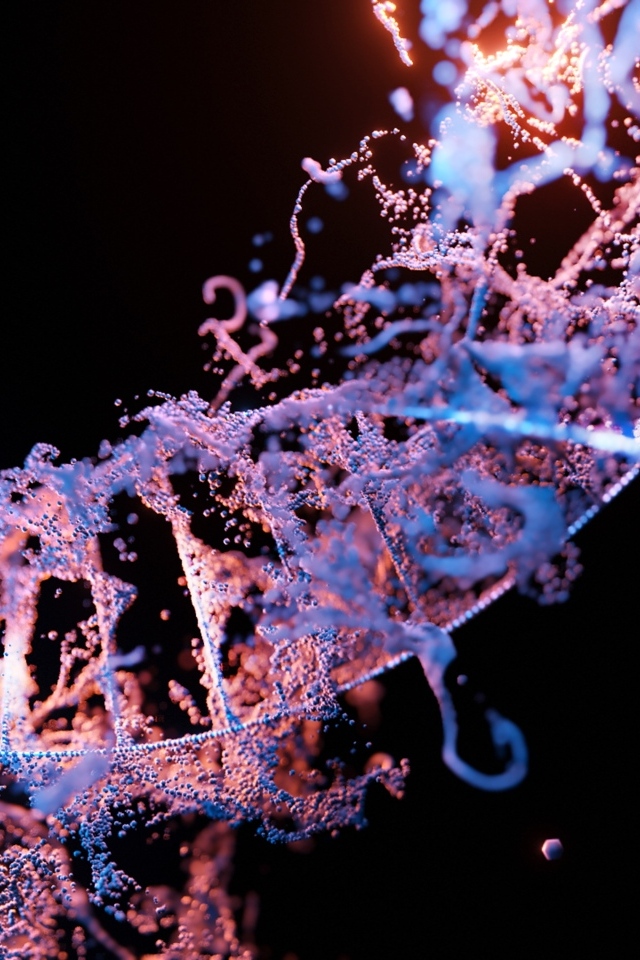 Цепь ДНК 3д на черном фоне