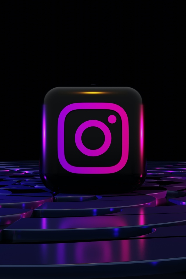 Значок приложения инстаграм, 3д графика