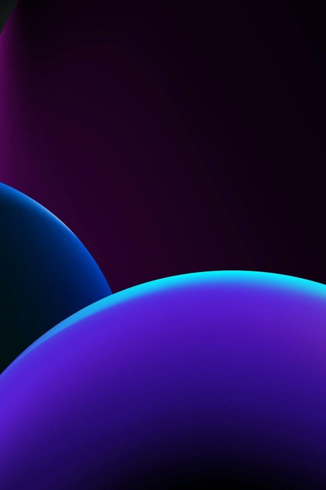 Большие разноцветные абстрактные шары на черном фоне