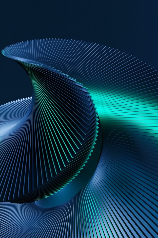 Металлическая спираль на черном фоне 3д графика