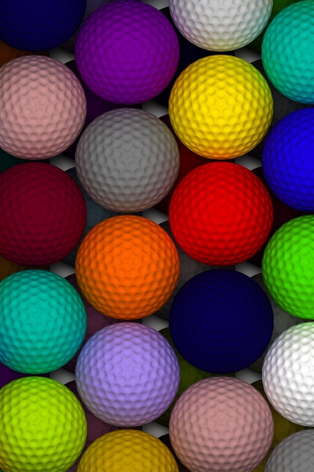 Разноцветные 3д шары для фона