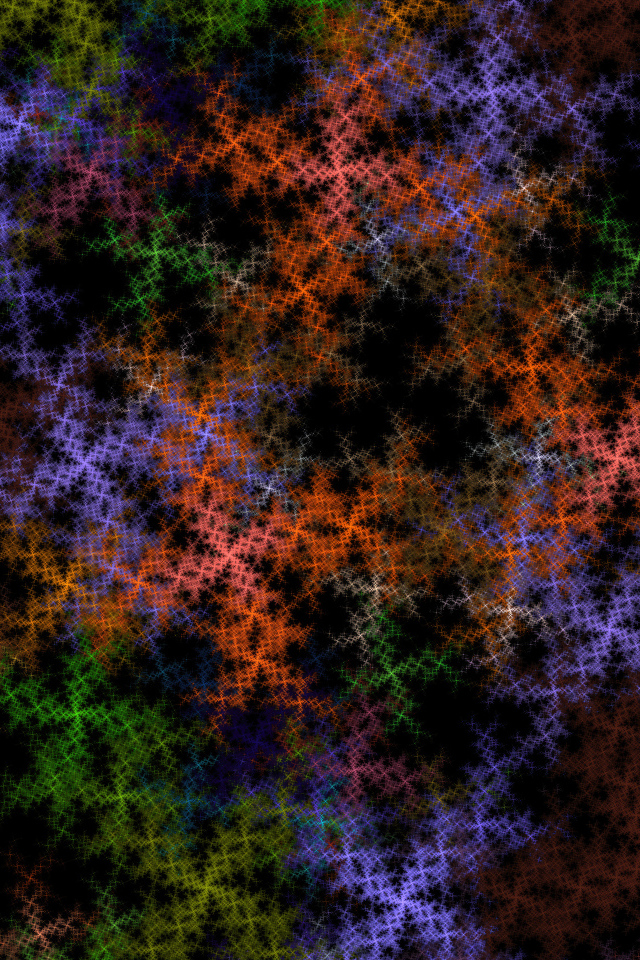 Разноцветные рисунки на черном фоне 