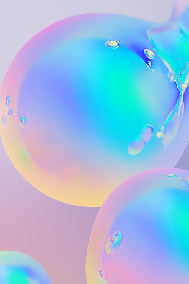 Разноцветные абстрактные пузыри на сером фоне