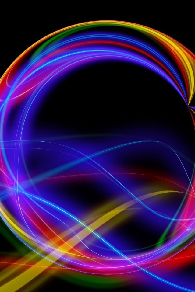 Разноцветный неоновый шар