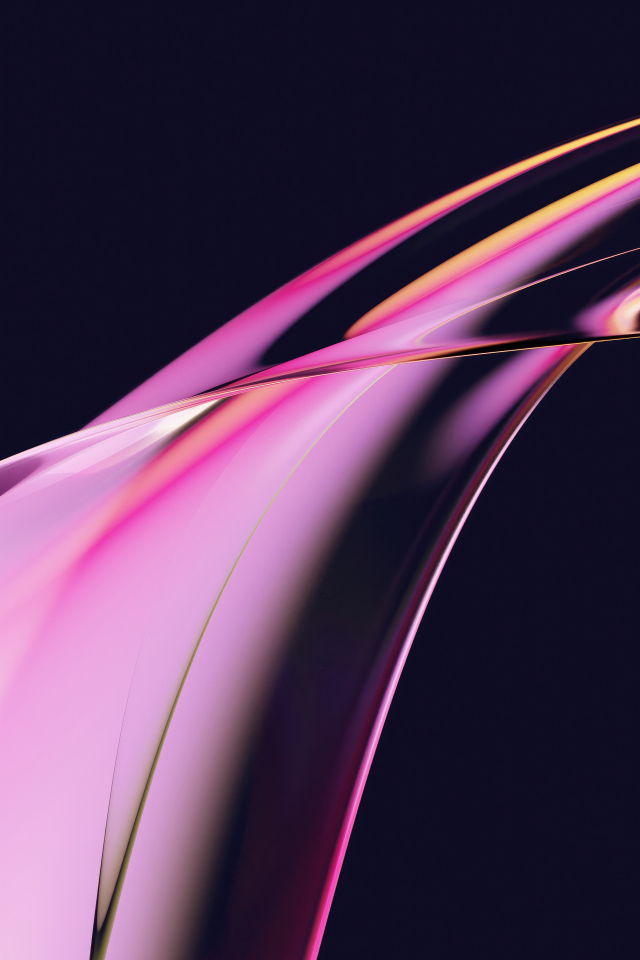 Розовый абстрактный лепесток на черном фоне